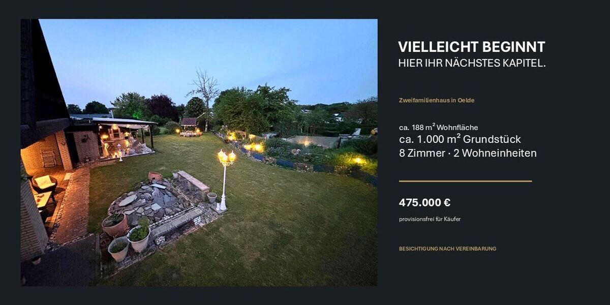 Zuhause im Grünen: Familienhaus auf ca. 1.000 m² mit Winterlounge & 2 Wohneinheiten - Einfamilienhaus Oelde | Angebot:27459221
