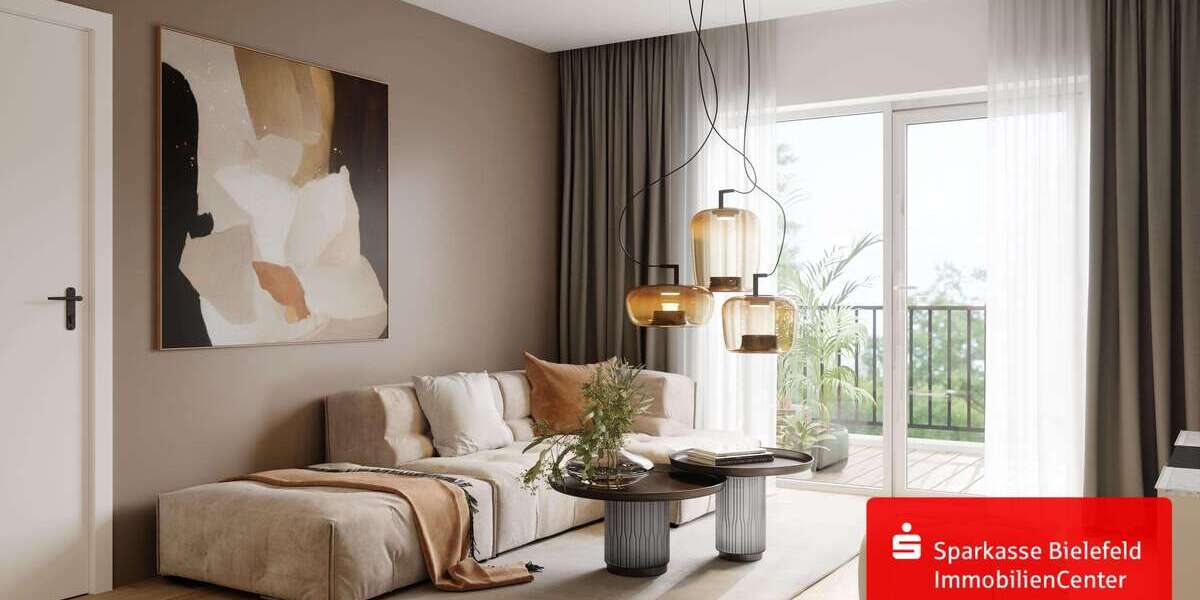 Etagenwohnung Bielefeld Sennestadt - 2 Zimmer, 62 m&sup2;, 279.000&euro; | Angebot:25192945