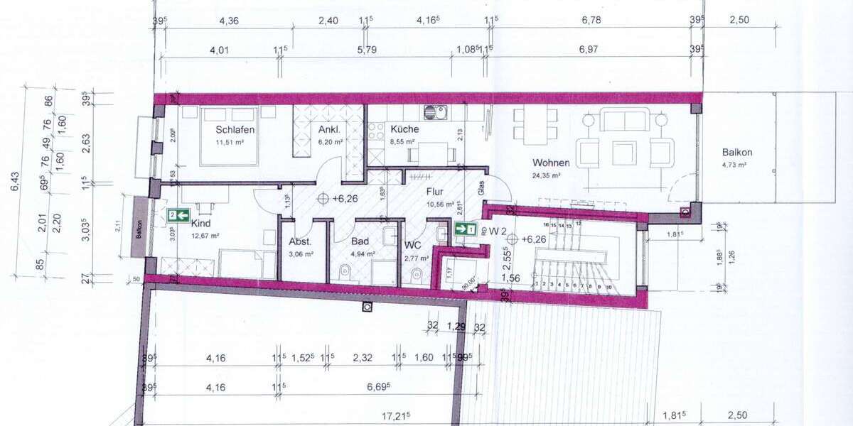 Etagenwohnung Oelde - 3 Zimmer, 97 m&sup2;, 1.063&euro; | Angebot:27456238