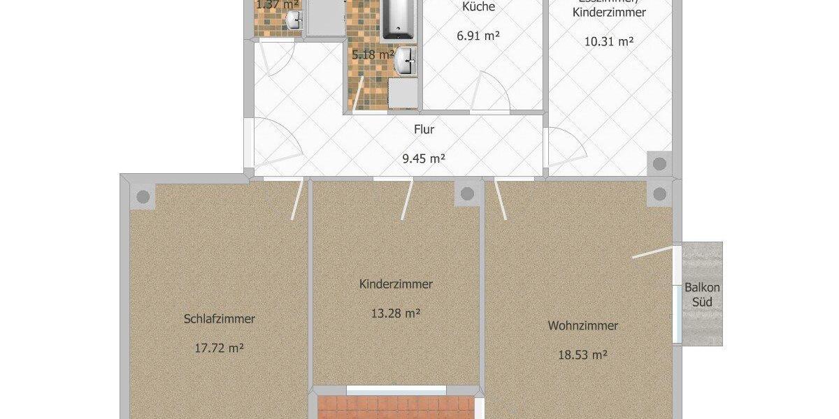 Etagenwohnung Bielefeld Sennestadt - 4 Zimmer, 83 m&sup2;, 192.000&euro; | Angebot:27296052