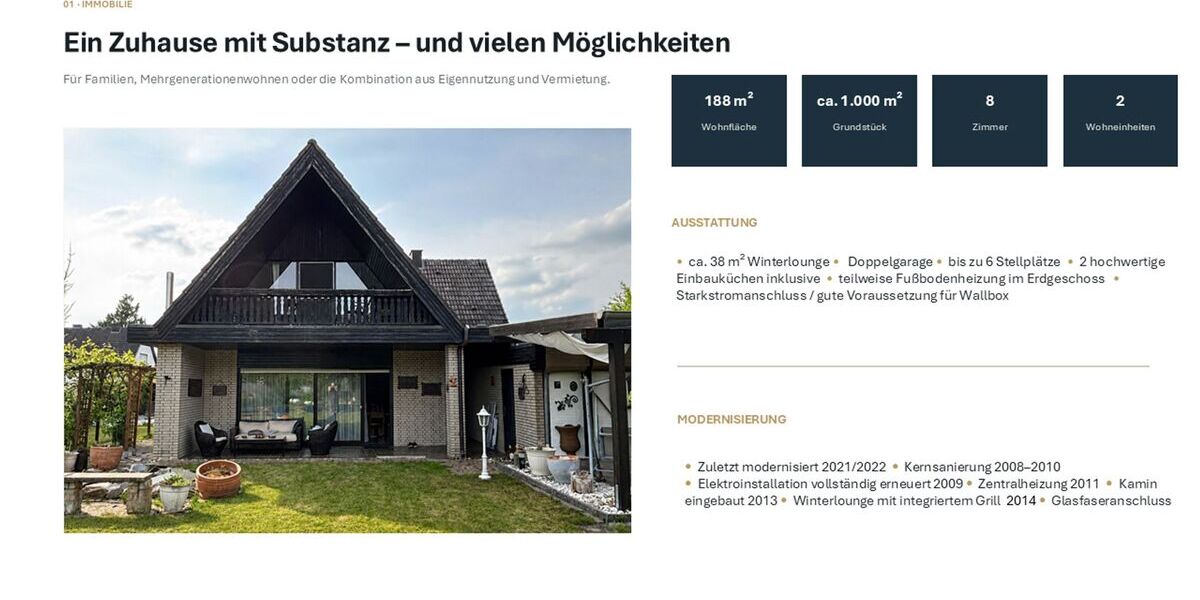 Zuhause im Grünen: Familienhaus auf ca. 1.000 m² mit Winterlounge & 2 Wohneinheiten - Einfamilienhaus Oelde | Angebot:27459221