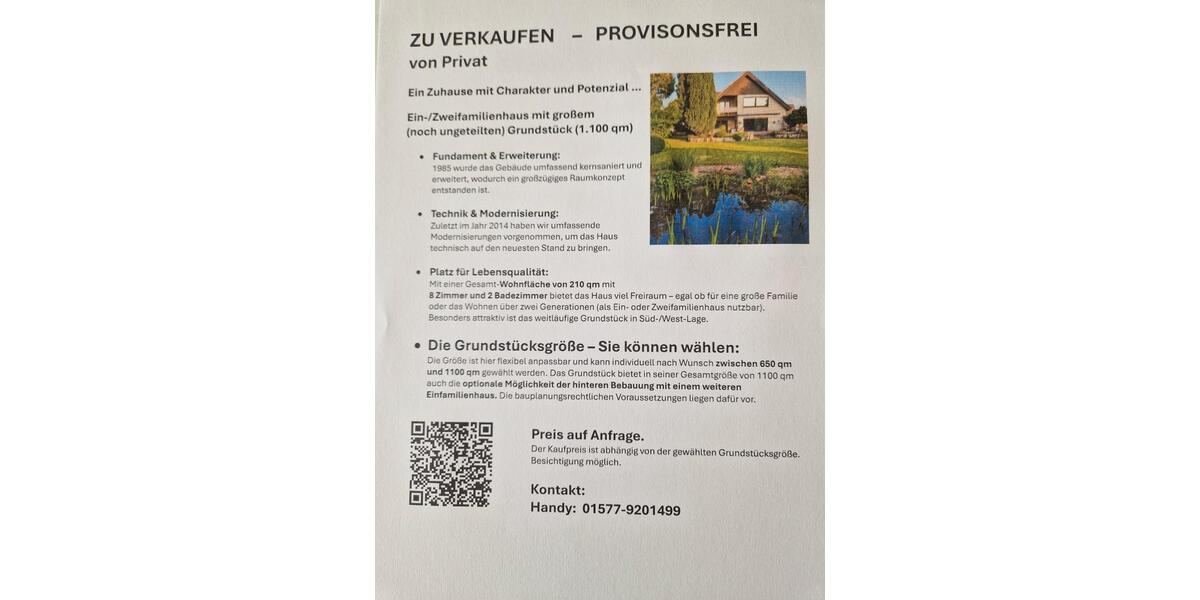 Einfamilienhaus Gütersloh Kattenstroth - 8 Zimmer, 210 m&sup2;, 465.000&euro; | Angebot:27416412