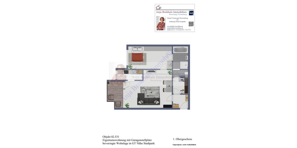 Gütersloh_bevorzugte Wohnlage Nähe Stadtpark_Loggia_ Garagenstellplatz - für Käufer provisionsfrei - 2- Gütersloh Kattenstroth | Angebot:16242386