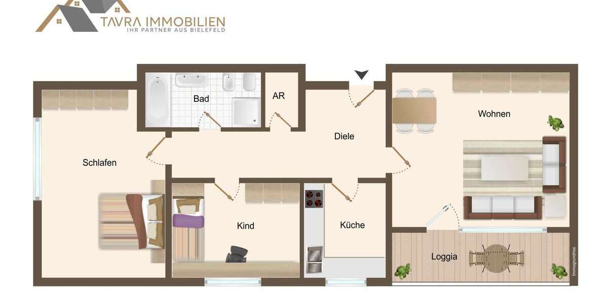 Etagenwohnung Bielefeld / Senne Senne - 3 Zimmer, 90 m&sup2;, 195.000&euro; | Angebot:25158768