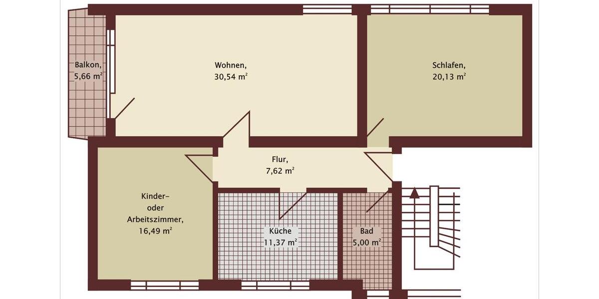 Etagenwohnung Bielefeld Schildesche - 3 Zimmer, 92 m&sup2;, 274.000&euro; | Angebot:27298470