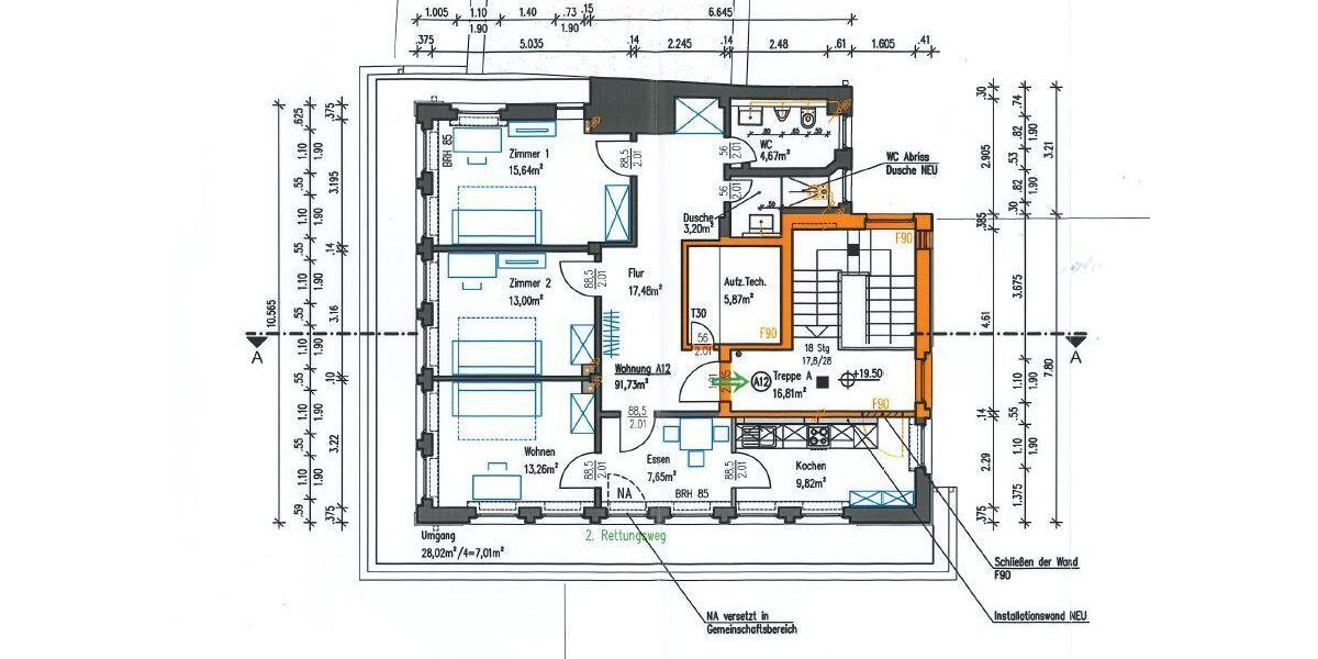 Etagenwohnung Bielefeld - 3 Zimmer, 92 m&sup2;, 1.285&euro; | Angebot:26663161